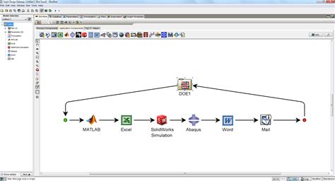 isight simulation process automation  doe simuleon