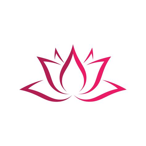 stylized lotus flower icon vector  vector art  vecteezy