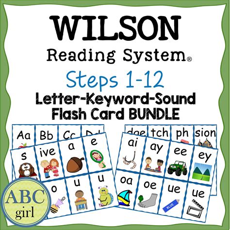 reading system steps   letter keyword sound flash card bundle