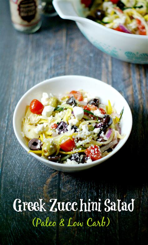 greek zucchini salad low carb and paleo dan330