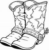 Boots Cowboy Cowgirl Western Drawing Rodeo Boot Decal Truck Coloring Riding Horse Vinyl Clip Pages Car Sticker Window Decor Crafts sketch template