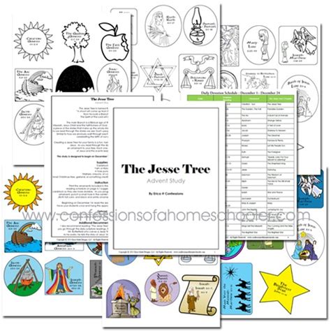 jesse tree  printable confessions   homeschooler
