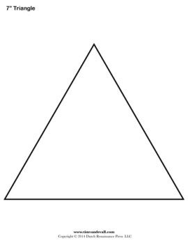 blank triangle templates printable shape template pdfs