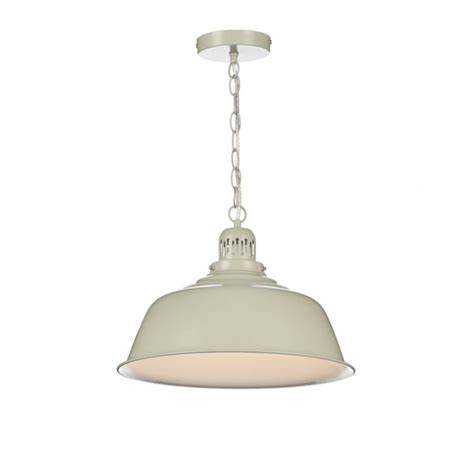 retro cream finished ceiling pendant double insulated