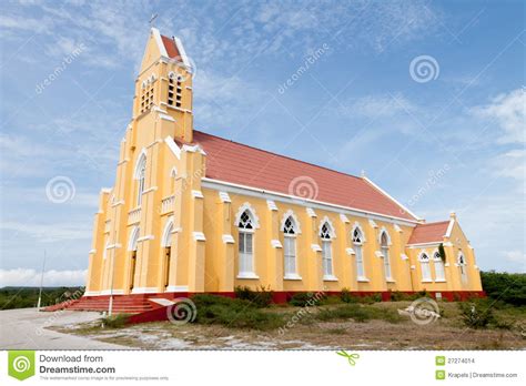 st willibrordus kerk  curacao nederland stock foto afbeelding bestaande uit kleur