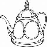 Teapot Coloring Template Pages sketch template