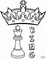 Chess Ajedrez Rey Pieza Supercoloring Szachy Kongen Kolorowanka Queen Catur Publicdomainvectors Pintar Król Sheets Koning Kroon Sjakk Bilde Szachowa Karikatur sketch template