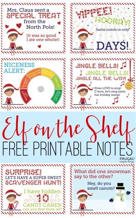 elf   shelf printables elf notes christmas elf elf fun