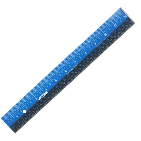 easy read   blue stainless steel ruler victor tech