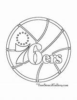 76ers Logo Philadelphia Stencil Nba sketch template