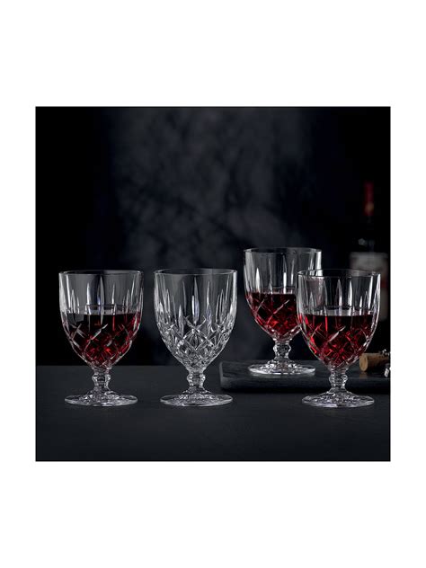 Nachtmann Noblesse Crystal Cut Glass Wine Goblet Set Of 4 350ml
