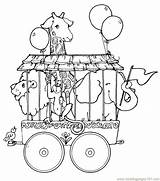 Circus Coloring Train Pages Animals Printable Carnival Book Vintage Tent Theme Trains Food Giraffe Clipart Illustrations Elephant Preschool Lion Print sketch template