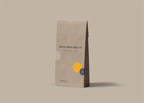 paper pouch mockup psd