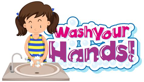 kids washing hands vector art icons  graphics