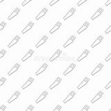 Hand Saw Icon Line Seamless Pattern Illustration Stock sketch template