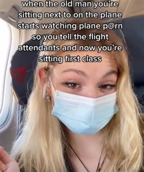 teen moved to first class after complaining about man watching porn