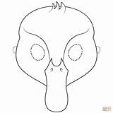 Coloring Mask Ugly Duckling Pages Printable Drawing sketch template