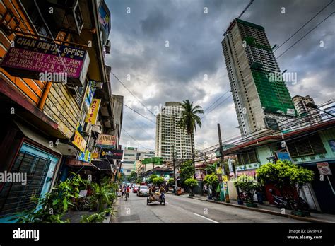 street  buildings  sampaloc manila  philippines stock photo