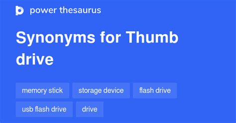 thumb drive synonyms  words  phrases  thumb drive