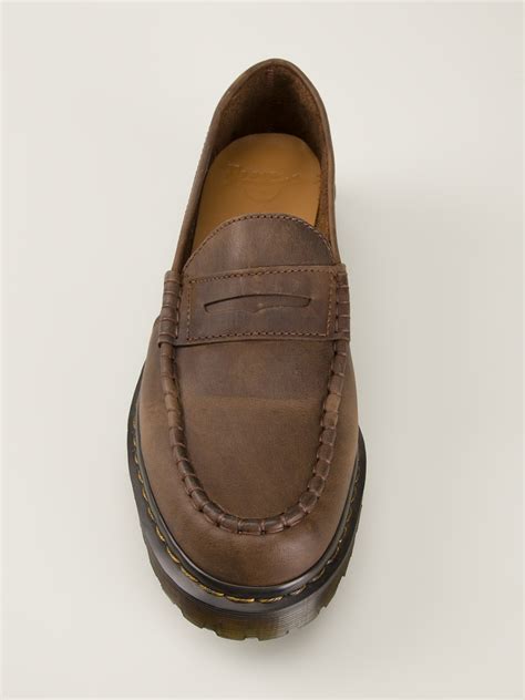 dr martens chunky loafers  brown  men lyst