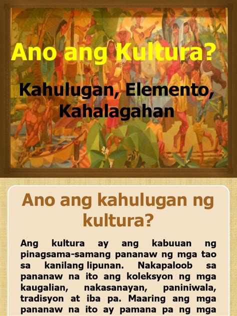 ano ang kultura pdf