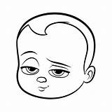 Boss Baby Coloring Pages Printable Kids Face Simple Color Dreamworks Children Getcolorings Characters Getdrawings Ba Justcolor sketch template