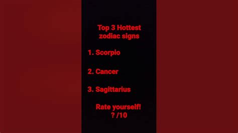 top 3 hottest zodiac signs youtube