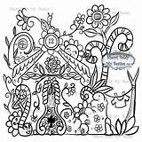Town Flower Magical Digi Stamp Baldy Sherri Instant Artist House Besties Houses Garden Mybestiesshop sketch template