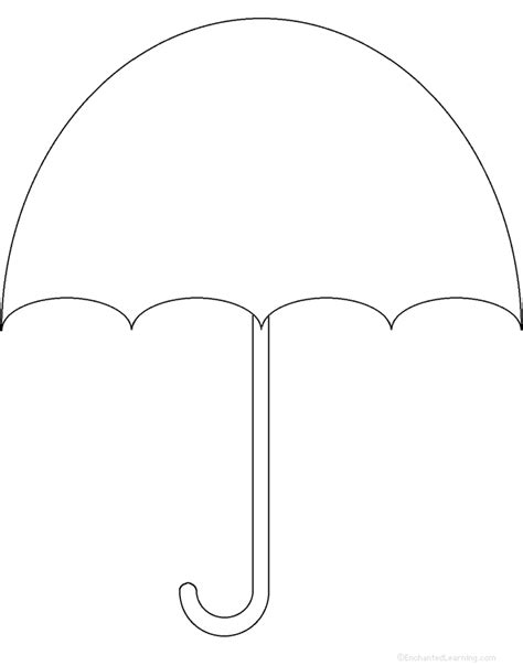 printable umbrella template clipartsco