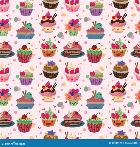seamless cake pattern stock vector illustration  candles