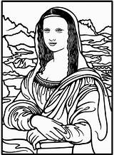 Mona Lisa Coloring Pages Vinci Da Leonardo Drawing Line Printable Color Amazing Getcolorings Getdrawings sketch template
