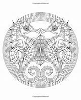 Mandalas Mindful Relaxation Piersall Seahorse sketch template