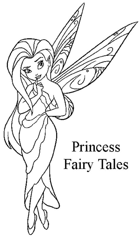 fairy princess  colouring pages