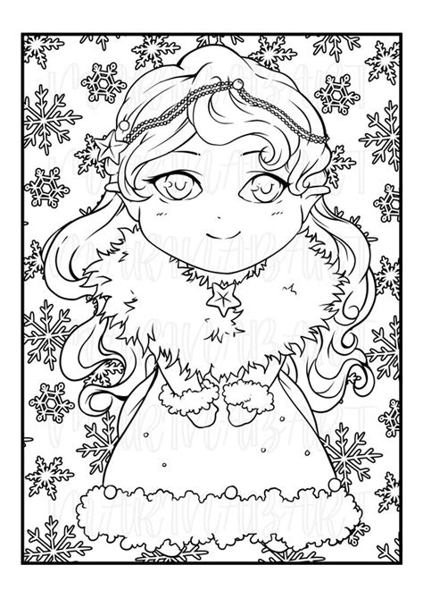 cute snow queen coloring page printable  art  children etsy