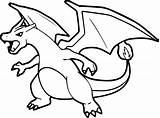 Charizard Pokemon Coloring Print Pages Game sketch template