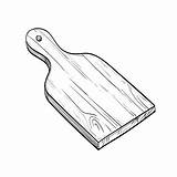 Cutting Board Drawn Hand Wood Vector Clip Illustrations Chopping Wooden sketch template