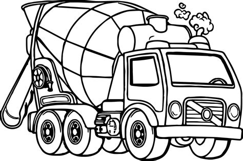 cement mixer truck coloring page  printable coloring pages  kids