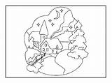 Coloring Pages Landscape Winter sketch template
