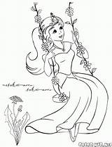Schaukel Prinzessin Malvorlagen Colorkid sketch template