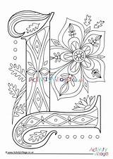 Illuminated Colouring sketch template