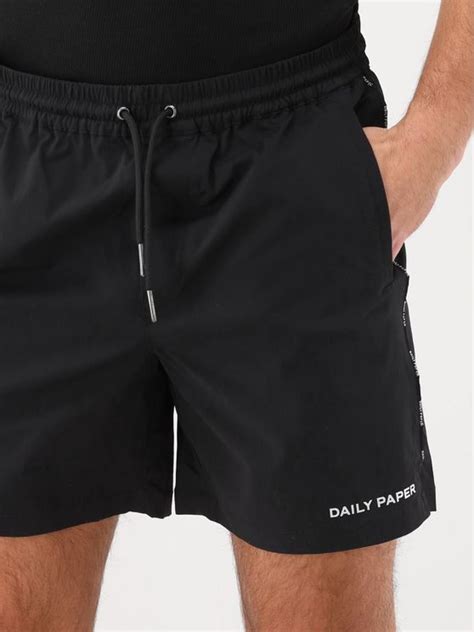 daily paper korte broek mehani shorts black bij rico moda