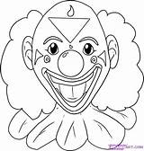 Clown Colour Draw Coloring Cartoon Library Clipart Faces sketch template