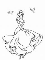 Cinderella Coloring Princess Girls Pages Printable Beautiful Gorgeous Cartoon sketch template