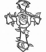 Coloring Pages Cross Celtic Rose Decorated Color sketch template