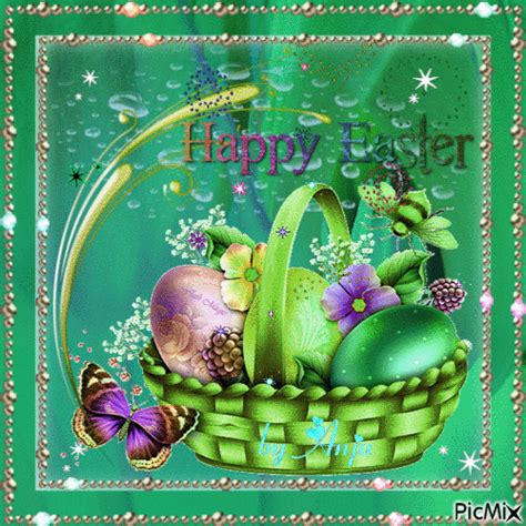 colorful basket happy easter gif pictures   images