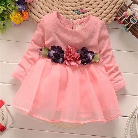 baby girl party dress children frocks designs long sleeved girl child dress high quality
