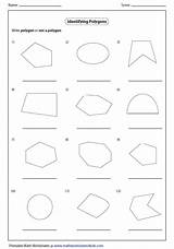 Polygons Identifying Worksheet Polygon Algebra sketch template