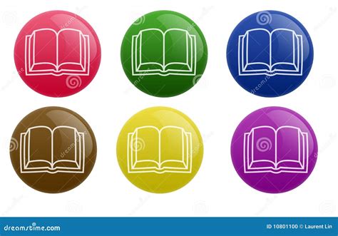 glossy book button stock illustration illustration  glow