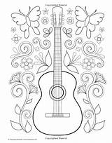 Guitarra Dibujos Mandalas Thaneeya Mcardle Adultos Guitarras Bordar Kahle Heidi Libros Music Getcolorings sketch template
