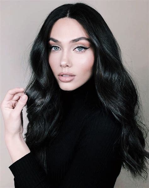 Follow My Pinterest F1233v Brown Hair Blue Eyes Pale Skin Black Hair